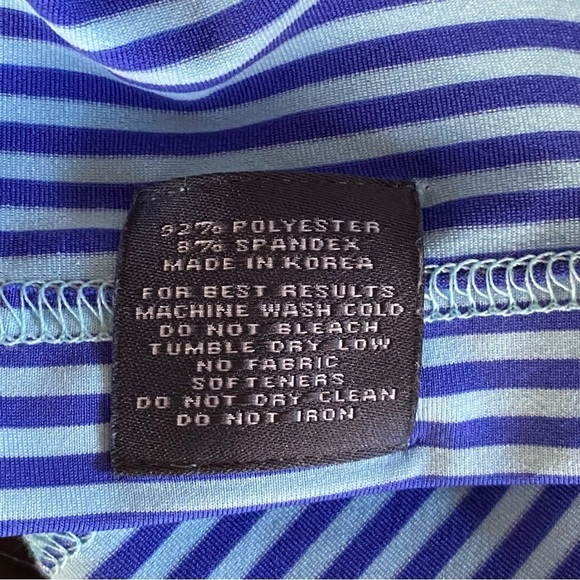 Turtleson polo Mens large striped Embroidered golf performance Shirt Athleisure - Picture 6 of 8